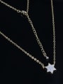 thumb Couples All-match 18K Gold Plated Star Shaped Zircon Necklace 1