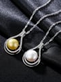 thumb 925 Sterling Silver With Platinum Plated Simplistic Geometric Necklaces 2