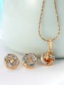 thumb Copper Alloy Multi-gold Plated Simple style Geometry Two Pieces Jewelry Set 0