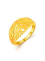 thumb Exquisite 24K Gold Plated Hollow Flower Shaped Copper Ring 0