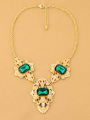 thumb Personality Green Stones Alloy Necklace 2