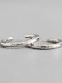 thumb 925 Sterling Silve  Simple and smooth English free size rings 0