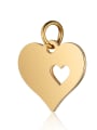 thumb Stainless Steel With Gold Plated Classic Heart Charms 0