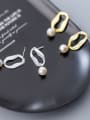 thumb 925 Sterling Silver With 18k Gold Plated Fashion Geometric Drop Earrings 1