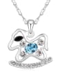 thumb Personalized Rocking Horse austrian Crystals Pendant Alloy Necklace 2