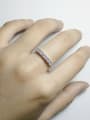 thumb Simple Shiny Cubic Zirconias Copper Ring 1