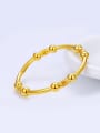 thumb Copper Alloy 24K Gold Plated Classical Beads Bangle 1