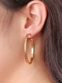 thumb Exaggerated Gold Plated High Polished Titanium Drop Earrings 1
