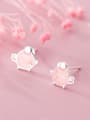 thumb 925 Sterling Silver With Platinum Plated Cute Mouse  Stud Earrings 1