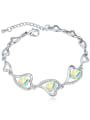 thumb Exquisite Hollow Hearts Cubic austrian Crystals Alloy Bracelet 1