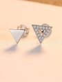 thumb 925 Sterling Silver With  Simplistic Triangle Stud Earrings 0