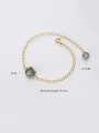 thumb 925 Sterling Silver With Gold Plated Simplistic Charm Bracelets 3