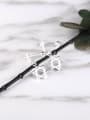 thumb Fashion Six-pointed Star Silver Earrings 2