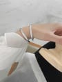thumb 925 Sterling Silver With Smooth Simplistic Irregular Free Size Bangles 1