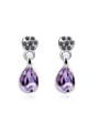 thumb Elegant Purple Water Drop Shaped Drop Earrings 0