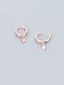 thumb 925 Sterling Silver With Rose Gold Plated Simplistic Star Clip On Earrings 1