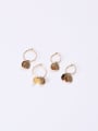 thumb Titanium With Gold Plated Simplistic Round Clip On Earrings 4