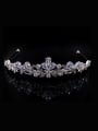 thumb Exquisite Crown-shape Micro Pave Zircon Wedding Hair Accessories 0