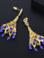 thumb Copper With Gold Plated Vintage Irregular Drop Earrings 2