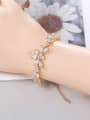 thumb Copper With Cubic Zirconia Delicate Flower Adjustable  Bracelets 2