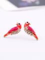 thumb Alloy Gold Plated Small Lovely Bird stud Earring 0