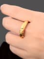 thumb Luxury 24K Gold Plated Geometric Shaped Copper Ring 1