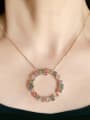 thumb Copper With  Cubic Zirconia Fashion Round Necklaces 1