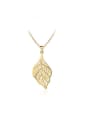 thumb Delicate Gold Plated Leaf Shaped Necklace 0