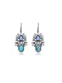 thumb Trendy Acrylic Stone Peacock Shaped Drop Earrings 0