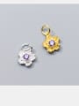 thumb 925 Sterling Silver With Silver Plated Five petals Charms 0