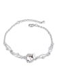 thumb Simple Butterfly austrian Crystals Platinum Plated Bracelet 3