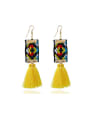thumb Exquisite Hand Embroidery Tassels Stud Earrings 0