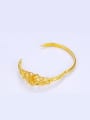 thumb Copper Alloy 23K Gold Plated Classical Flower Bangle 1