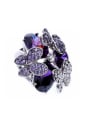 thumb Fashion Exaggerated Butterflies Purple Zirconias Alloy Ring 0