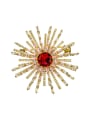 thumb Copper With Gold Plated Luxury Sun Flower Brooches 0