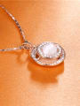 thumb Elegant Round Shaped Opal Stone Necklace 1