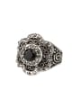 thumb Retro style Resin stone Grey Rhinestones Alloy Ring 0