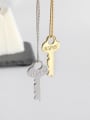 thumb 925 Sterling Silver With 18k Gold Plated Classic Key Necklaces 2