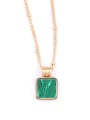 thumb Titanium With Gold Plated Simplistic Square Necklaces 4