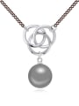 thumb Fashion Double Color Plated Imitation Pearl Alloy Necklace 4