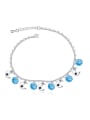 thumb Simple Five Moons Pattern austrian Crystals Alloy Anklets 0