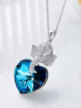 thumb Fashion Little Zirconias Elephant austrian Crystal Heart 925 Silver Pendant 3