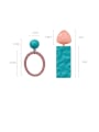 thumb Alloy With  Enamel Simplistic Asymmetry Multicolor Geometric Drop Earrings 2