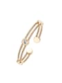 thumb Simple Two-band austrian Crystals Opening Bangle 0