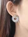 thumb Copper With White Gold Plated Trendy Geometric Party Stud Earrings 1