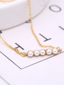 thumb Women Creative Geometric Artificial Pearl Necklace 2