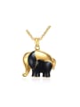 thumb Trendy Gold Plated Elephant Shaped Glue Pendant 0