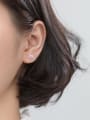 thumb 925 Sterling Silver With Cubic Zirconia Cute Flower Stud Earrings 1