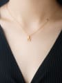 thumb 925 Sterling Silver With 18k Gold Plated Simplistic Necklaces 1