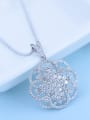 thumb Copper With Platinum Plated Delicate Flower Necklaces 2